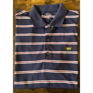 Masters Tech Pique Masters Navy/ Red / White Stripes Polo Size L / Excellent